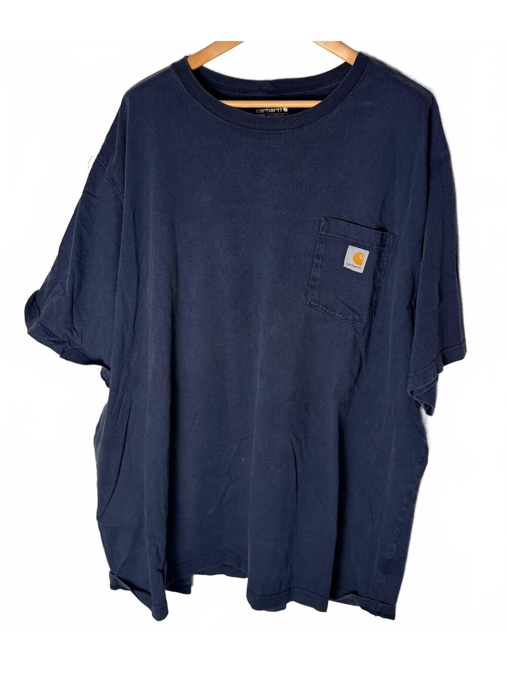 Carhartt Relaxed Fit Navy Blue Pocket T-Shirt Size 4XL Mens - Picture 2 of 5